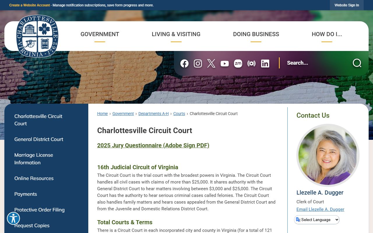 Charlottesville Virginia genealogy court records search