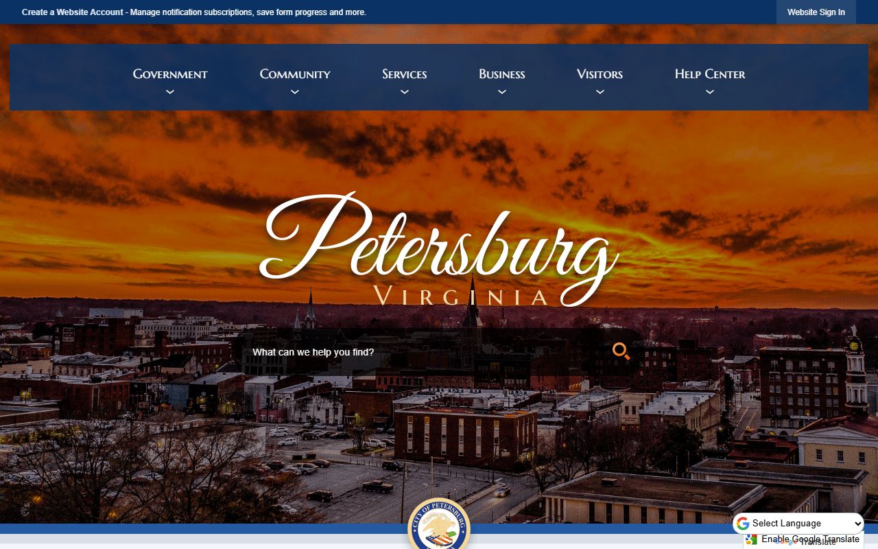 Petersburg Virginia genealogy city government records