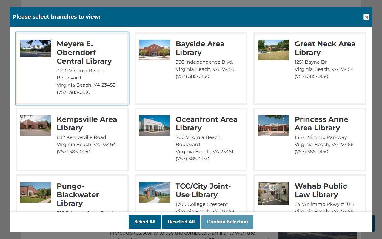 Virginia Beach Public Library genealogy records research