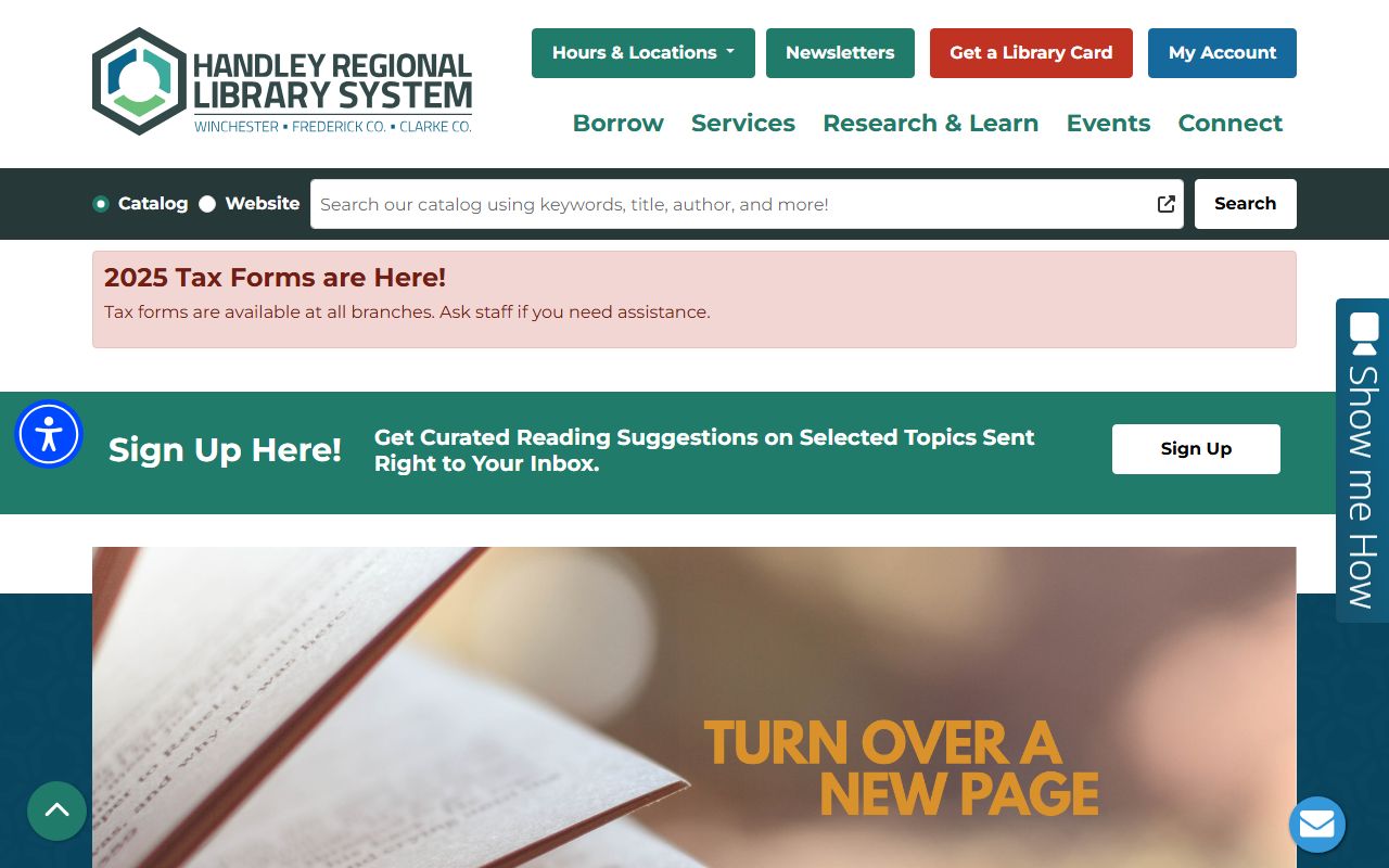 Handley Regional Library Frederick County historical records