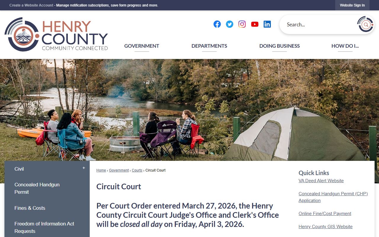 Henry County Virginia genealogy records circuit court