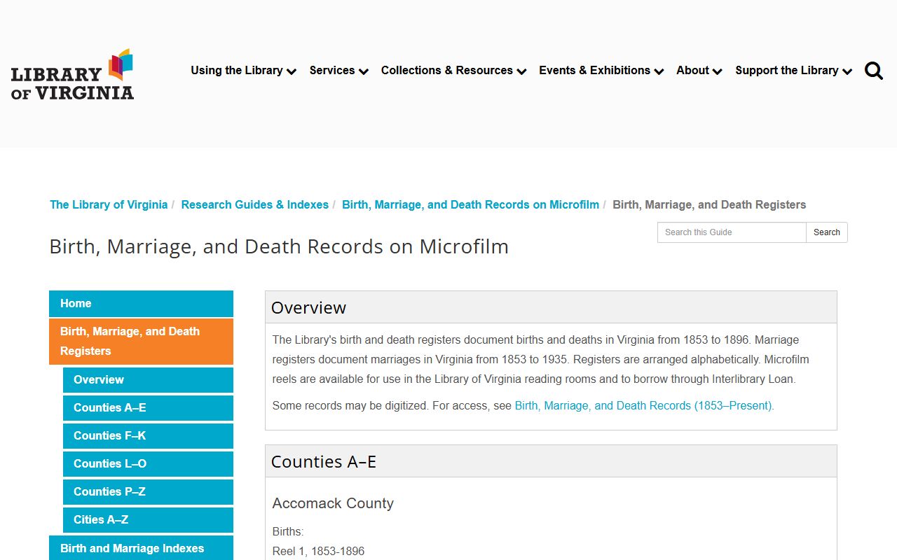Powhatan County Virginia genealogy records Library of Virginia