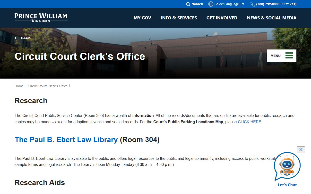 Prince William County Virginia genealogy records