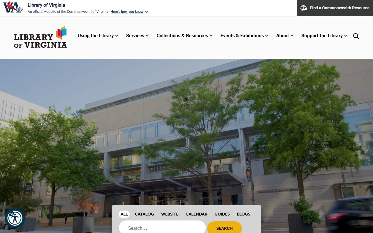 Library of Virginia genealogy records and archives